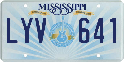 MS license plate LYV641