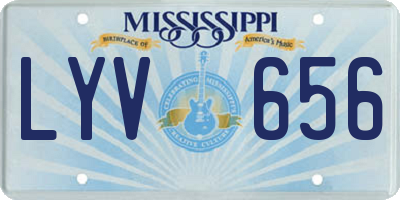 MS license plate LYV656