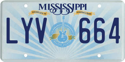 MS license plate LYV664