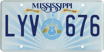 MS license plate LYV676