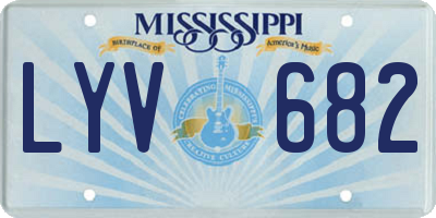 MS license plate LYV682