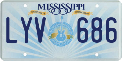 MS license plate LYV686