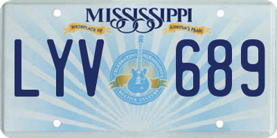 MS license plate LYV689
