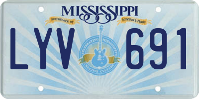 MS license plate LYV691