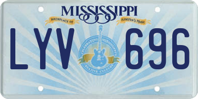 MS license plate LYV696