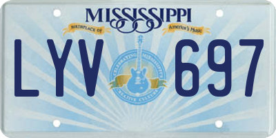 MS license plate LYV697
