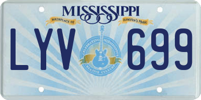MS license plate LYV699