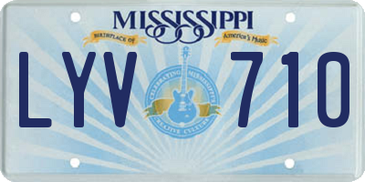 MS license plate LYV710