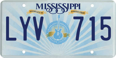 MS license plate LYV715
