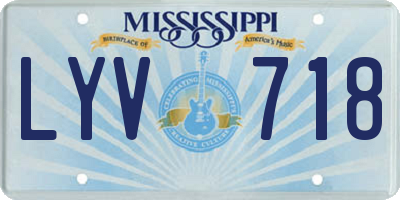 MS license plate LYV718
