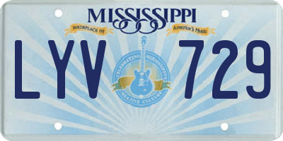 MS license plate LYV729