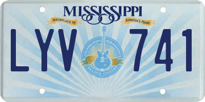 MS license plate LYV741
