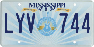 MS license plate LYV744