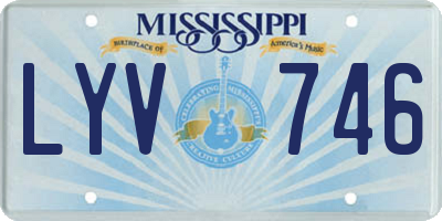 MS license plate LYV746