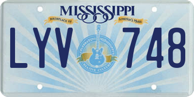 MS license plate LYV748