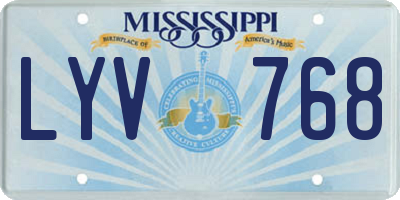 MS license plate LYV768