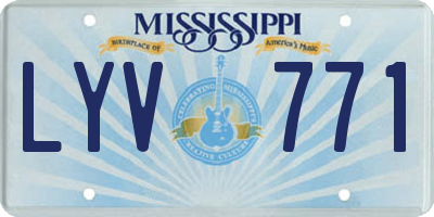 MS license plate LYV771