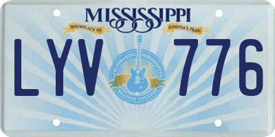 MS license plate LYV776