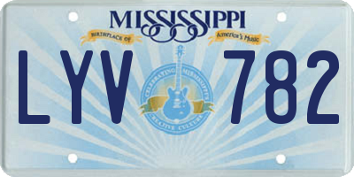 MS license plate LYV782