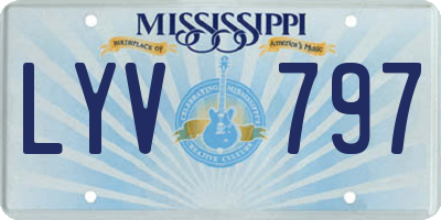 MS license plate LYV797