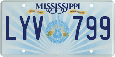 MS license plate LYV799