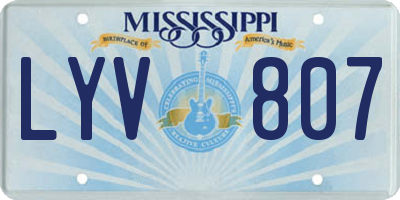 MS license plate LYV807