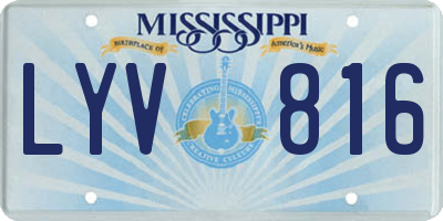 MS license plate LYV816