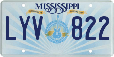 MS license plate LYV822