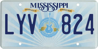 MS license plate LYV824