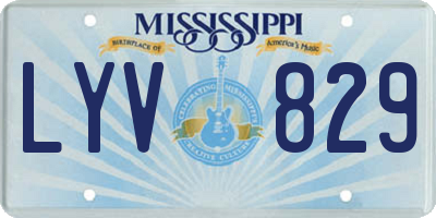 MS license plate LYV829
