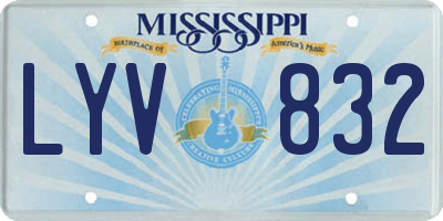 MS license plate LYV832