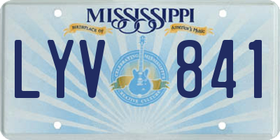 MS license plate LYV841