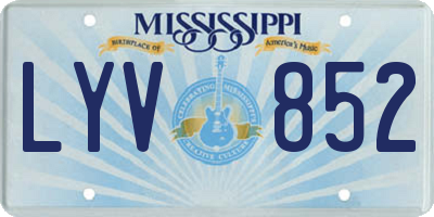 MS license plate LYV852