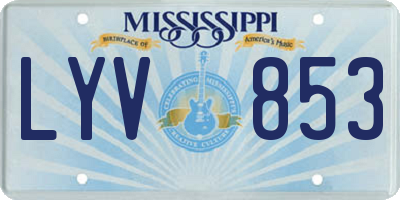 MS license plate LYV853
