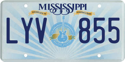 MS license plate LYV855