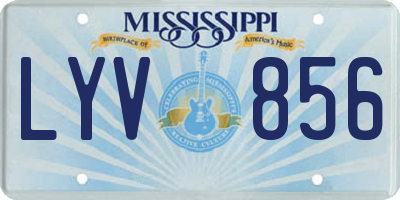 MS license plate LYV856