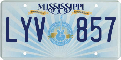 MS license plate LYV857