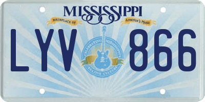 MS license plate LYV866