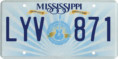 MS license plate LYV871