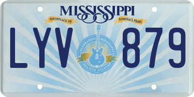 MS license plate LYV879