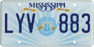 MS license plate LYV883