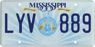 MS license plate LYV889
