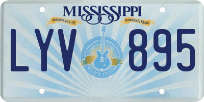MS license plate LYV895