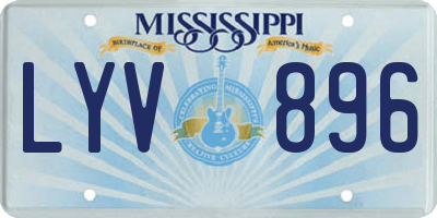 MS license plate LYV896