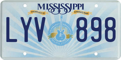 MS license plate LYV898