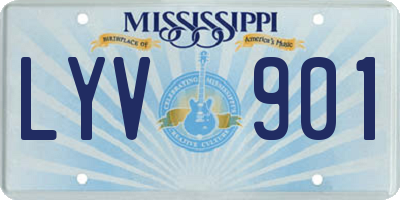 MS license plate LYV901