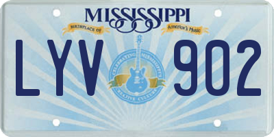MS license plate LYV902