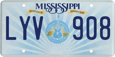 MS license plate LYV908