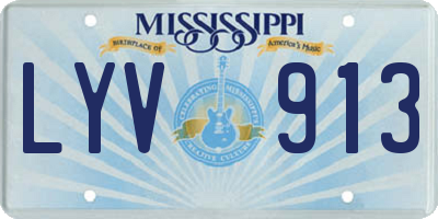 MS license plate LYV913