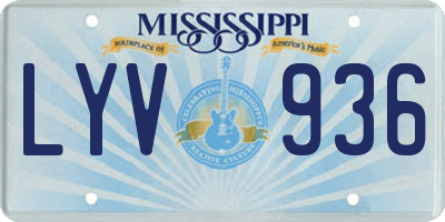 MS license plate LYV936